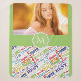 Special 100th Birthday Party Foto Monogram Sherpadecke
