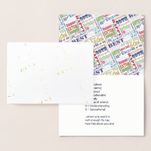 Special 60. Geburtstagspartei Personalisiert Monog Folienkarte