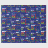 Special-75. Geburtstags-Party-personalisiertes Geschenkpapier (Flach)
