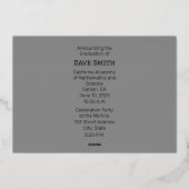 Special Abschluss Foil Einladung Adler Foto hinzuf (Rückseite)