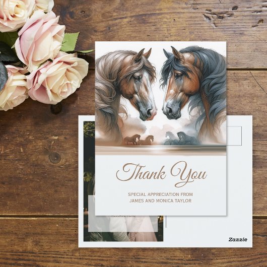 Special Add Foto Wedding Vielen Dank Postcard Postkarte