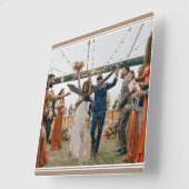 Special Add Foto Wedding Wall Clock Quadratische Wanduhr (Winkel)