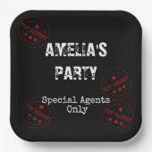 Special Agent - Spy Theme Top Secret Party Pappteller (Vorderseite)