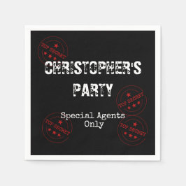 Special Agent - Spy Theme Top Secret Party Serviette