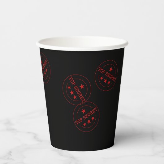 Special Agent Top Secret Party Pappbecher (Rückseite)