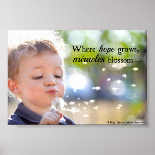 Special benötigt Wunder-Blüten-Plakat Poster