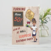 Special Big 50 Geburtstagsparty Einladung (Stehend Vorderseite)