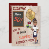 Special Big 50 Geburtstagsparty Einladung (Vorne/Hinten)