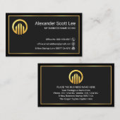 Special Black Grey Gold Frame CEO Founder Visitenkarte (Vorne/Hinten)