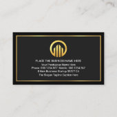 Special Black Grey Gold Frame CEO Founder Visitenkarte (Rückseite)