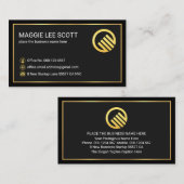 Special Black Grey Gold Frame CEO Founder Visitenkarte (Vorne/Hinten)