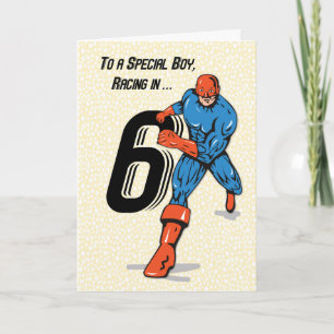 Special Boy 6. Geburtstag Superheld Karte