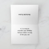 **SPECIAL CAT'S BIRTHDAY WISH TO SPECIAL TWIN** KARTE (Innenseite)