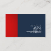 Special Colorful Red Gray Navy Blue Visitenkarte (Rückseite)