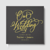 Special Day Editable Color Foil Wedding Guest Book Gästebuch (Vorderseite)