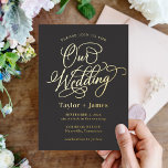 Special Day REAL FOIL Elegante Hochzeit Einladung<br><div class="desc">Einfach elegante Einladung für Ihren besonderen Tag. Besuchen Sie unsere Website unter www.berryberrysweet.com für stilvolle Schreibwaren-Designs und personalisierte Geschenke.</div>