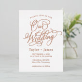 Special Day REAL FOIL Elegante Hochzeit Einladung (Stehend vorne)