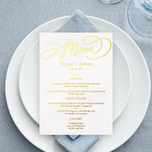 Special Day REAL FOIL Elegante Menu Karte