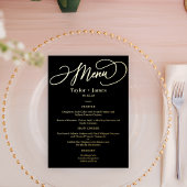 Special Day REAL FOIL Elegante Menu Karte