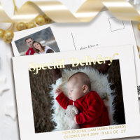 Special Delivery Baby First Christmas Foto Gold