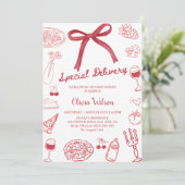 Special Delivery Baby Shower Party Einladung (Stehend Vorderseite)