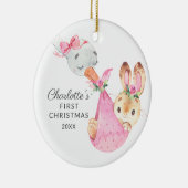 Special Delivery Baby's First Christmas Bunny Keramik Ornament (Rechts)