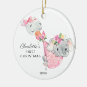 Special Delivery Baby's First Christmas Elephant Keramik Ornament (Links)