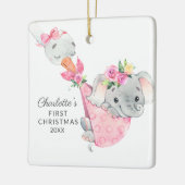 Special Delivery Baby's First Christmas Elephant Keramikornament (Links)