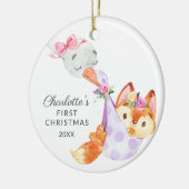 Special Delivery Baby's First Christmas fox Keramik Ornament (Links)