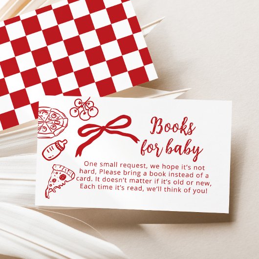 Special Delivery Books for baby Italian Bow Begleitkarte