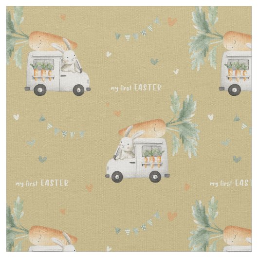 Special delivery bunny driver - My First Easter  Stoff (Nahaufnahme)