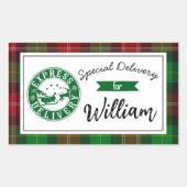 Special delivery from santa Christmas gift Rechteckiger Aufkleber (Vorderseite)