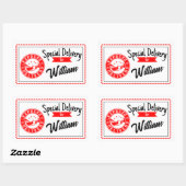 Special delivery from santa Christmas gift Rechteckiger Aufkleber (Blatt)