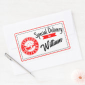 Special delivery from santa Christmas gift Rechteckiger Aufkleber (Umschlag)