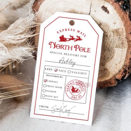 Special Delivery-Geschenk Tag Santa Worksho Geschenkanhänger