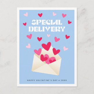 Special delivery Hearts Envelope Valentine's Day Postkarte