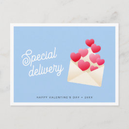 Special delivery Hearts Envelope Valentine's Day Postkarte