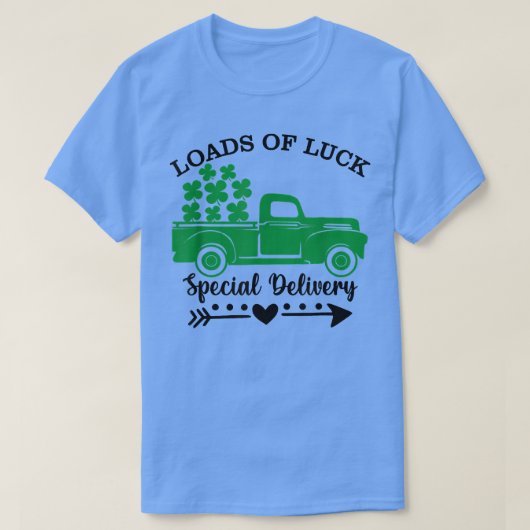 Special Delivery Loads Of Luck Plaid Truck St Patr T-Shirt (Design vorne)