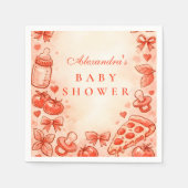 Special Delivery Pizza Baby Shower Serviette (Vorderseite)