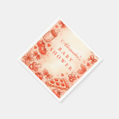 Special Delivery Pizza Baby Shower Serviette (Ecke)