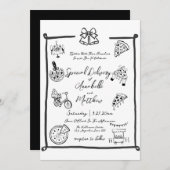 Special Delivery Pizza Doodle Baby Dusche Junge Einladung (Vorne/Hinten)