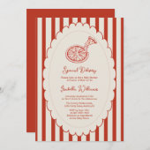 Special Delivery Pizza Party Baby Shower Einladung (Vorne/Hinten)