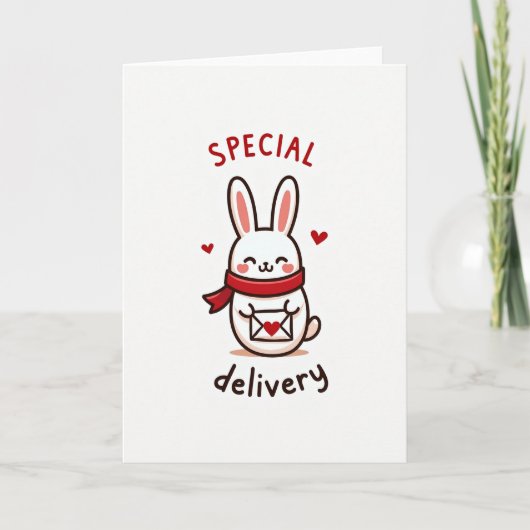 Special Delivery Rabbit Card Karte (Vorderseite)