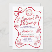 Special Delivery Whimsical Baby Shower Invitation Einladung (Vorderseite)