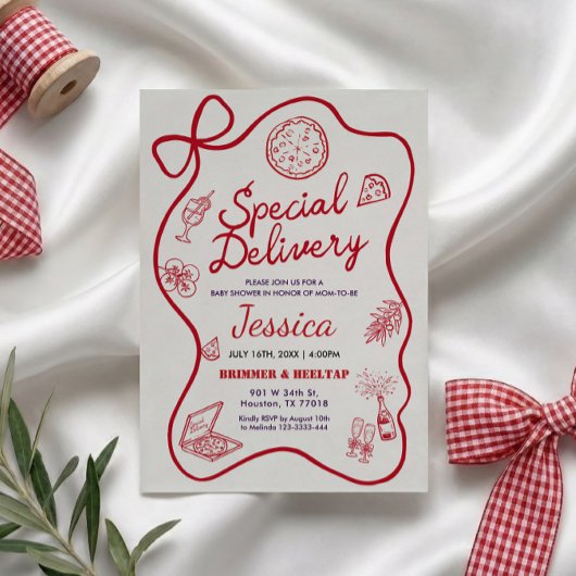 Special Delivery Whimsical Baby Shower Invitation Einladung