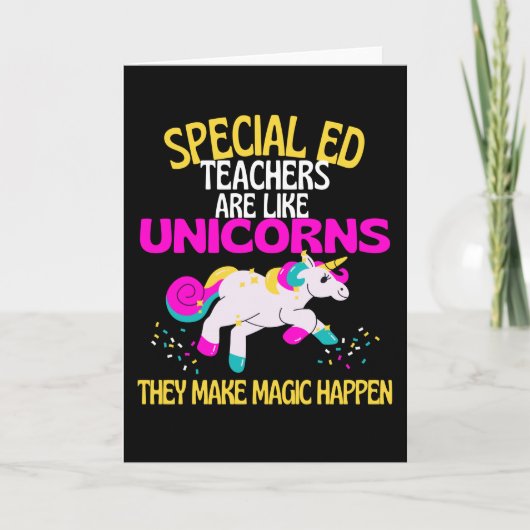 Special Ed Teachers Unicorn , Magical Unicorn Karte (Vorderseite)