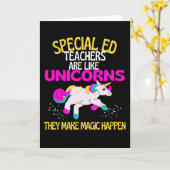 Special Ed Teachers Unicorn , Magical Unicorn Karte (Gelbe Blume)