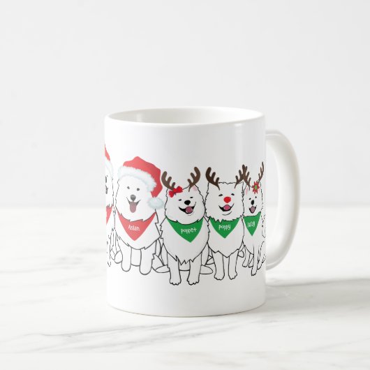 Special edition design featuring Aslan the samoyed Kaffeetasse (VorderseiteRechts)