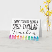 Special Education Teacher Apprevention SPED Karte (Gelbe Blume)