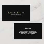 SPECIAL EFFECTS ELEANTE MODERN CLASSIC BLACK VISITENKARTE (Vorne/Hinten)